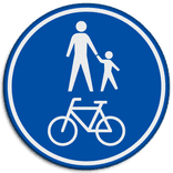 Verkeersbord RVV G11b - Gezamelijke fiets- en voetpad