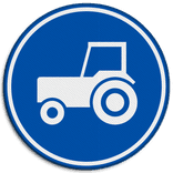 Verkeersbord RVV F11 - Passeerstrook langzaam verkeer