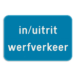 Tekstbord landscape 3:2 - blauw/witte tekst