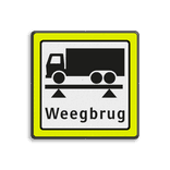 Verkeersbord RVV OBD08f weegbrug - fluorescerend