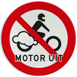 Verkeersbord Motor uitschakelen - Motoren
