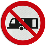 Verbodsbord - Grote caravans verboden