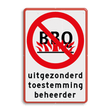 Verbodsbord - Verboden te BBQ'en