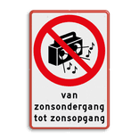 Verbodsbord - Harde muziek verboden