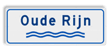 Verkeersbord Rivieren naam - wit/blauw