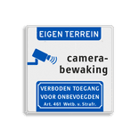 Verkeersbord Camerabewaking, Eigen terrein, Art. 461 - reflecterend