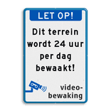 Verkeersbord terrein met videobewaking