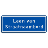 Straatnaambord 28 karakters 800x300 mm 2 regelig NEN 1772