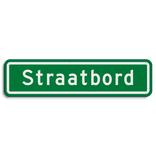 Straatnaambord groen 10 karakters 600x150mm
