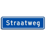 Straatnaambord 09 karakters 700x200 mm NEN 1772