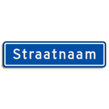 Straatnaambord 11 karakters 800x200 mm NEN 1772