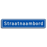Straatnaambord 14 karakters 1000x200 mm NEN 1772
