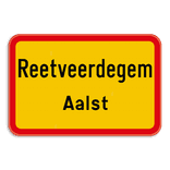 Verkeersbord SB250 F43 - Plaatsnaambord - 2 regels