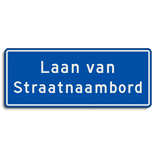 Straatnaambord 28 karakters 1000x400 mm NEN 1772