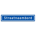 Straatnaambord KOKER 800x150mm - max. 14 karakters - NEN1772