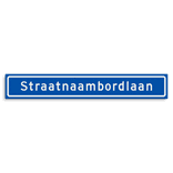 Straatnaambord KOKER 1000x150mm - max. 18 karakters - NEN1772