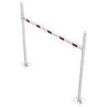Limiteur de hauteur variable 1,8 - 2,8 mètres avec montants Ø102mm - Version fixe