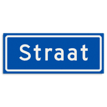 Straatnaambord KOKER 500x200mm - max. 6 karakters - NEN1772