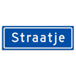 Straatnaambord KOKER 600x200mm - max. 7 karakters - NEN1772