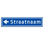 Straatnaambord KOKER 900x200mm - max. 12 karakters - met pijl NEN1772