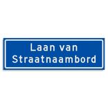 Straatnaambord KOKER 800x250mm - max. 28 karakters - 2 regelig NEN1772