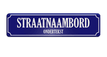 Straatnaambord aluminium DOR 800x200mm met ondertekst - type Binnenstad