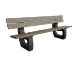 Banc public avec dossier - Bicolore - Modèle Bonn XL