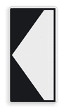 Scheepvaartbord BPR F.2a links - smal- Richtingaanduiding met zijborden