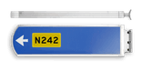 LED Lichtwegwijzer LWW2c met RVS behuizing 1875x120x580mm