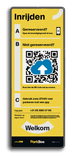 Informatiebord inrijden (QR-code) - 300x800 - ParkBee
