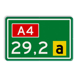 Hectometerbord RVV BB08 500x320mm met letter
