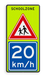 Verkeersbord J21 / A4 SCHOOLZONE