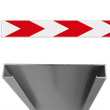 Schrikhekplank BB18 C-profiel pijlmotief - reflecterend