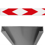 Schrikhekplank BB17 C-profiel pijlmotief - reflecterend