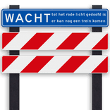 Spoorwegovergang hekwerk voor bewaakte overgang - rechtse uitvoering - klasse 3 reflecterend