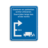 Verkeersbord DOR rechthoek 4:3 reflecterend + eigen opdruk