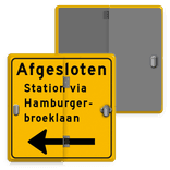 Vierkant Klapbord met 2 standen met RVV figuraties