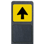 Bermpaal met pijlbord 119x109mm - reflecterend