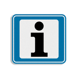 Vlak terreinbord 119x109mm - Pictogram Informatiepunt