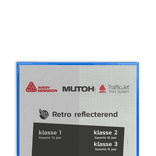 Verwijsbord object (blauw) - met 1 pictogram, 1 regel tekst en pijl