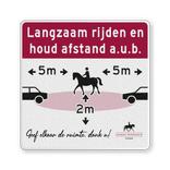 Verkeersbord vierkant reflecterend + eigen ontwerp/opdruk