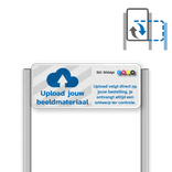 Parkeerplaats entreebord type TS3 Aluminium geborstelde staanders + eigen ontwerp