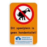 Informatiebord - Geen hondentoilet + Logo