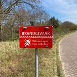 Klapbord bosbrandgevaar, Roken en open vuur verboden - reflecterend