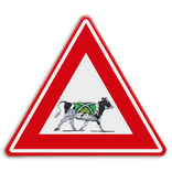 Verkeersbord DOR driehoek reflecterend + eigen opdruk