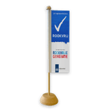 Tafelbanier 80x200mm -  Rijksoverheid - op houten voet