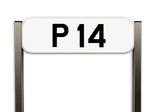 Parkeerplaats infobord - Aluminium geborstelde staanders + eigen ontwerp