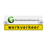 Autobord 400x150mm met zuignappen - eigen ontwerp