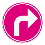 Informatiebord rond reflecterend met je eigen opdruk