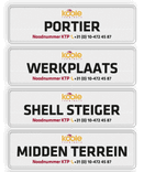 Informatiebord rechthoek reflecterend + EIGEN TEKST